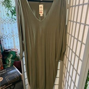 Bar III Olive Green Stretch Bodycon Dress